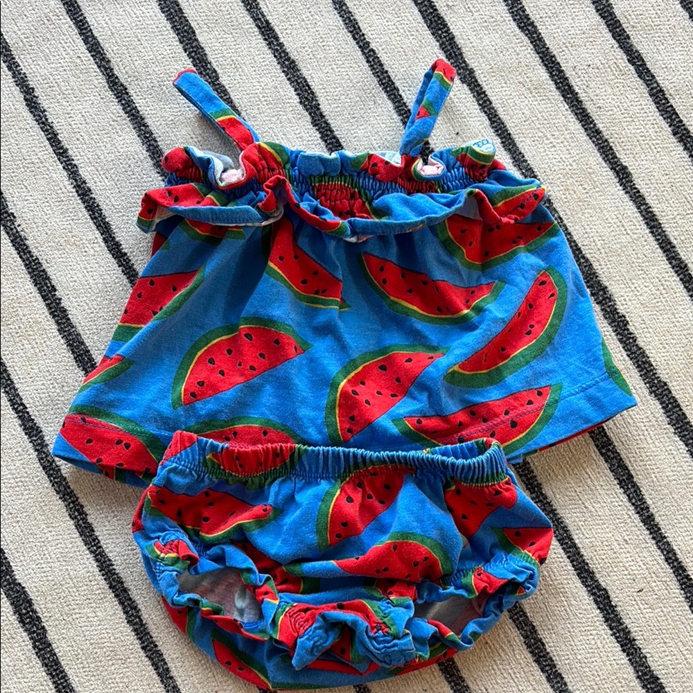 Watermelon Print Kids Outfit